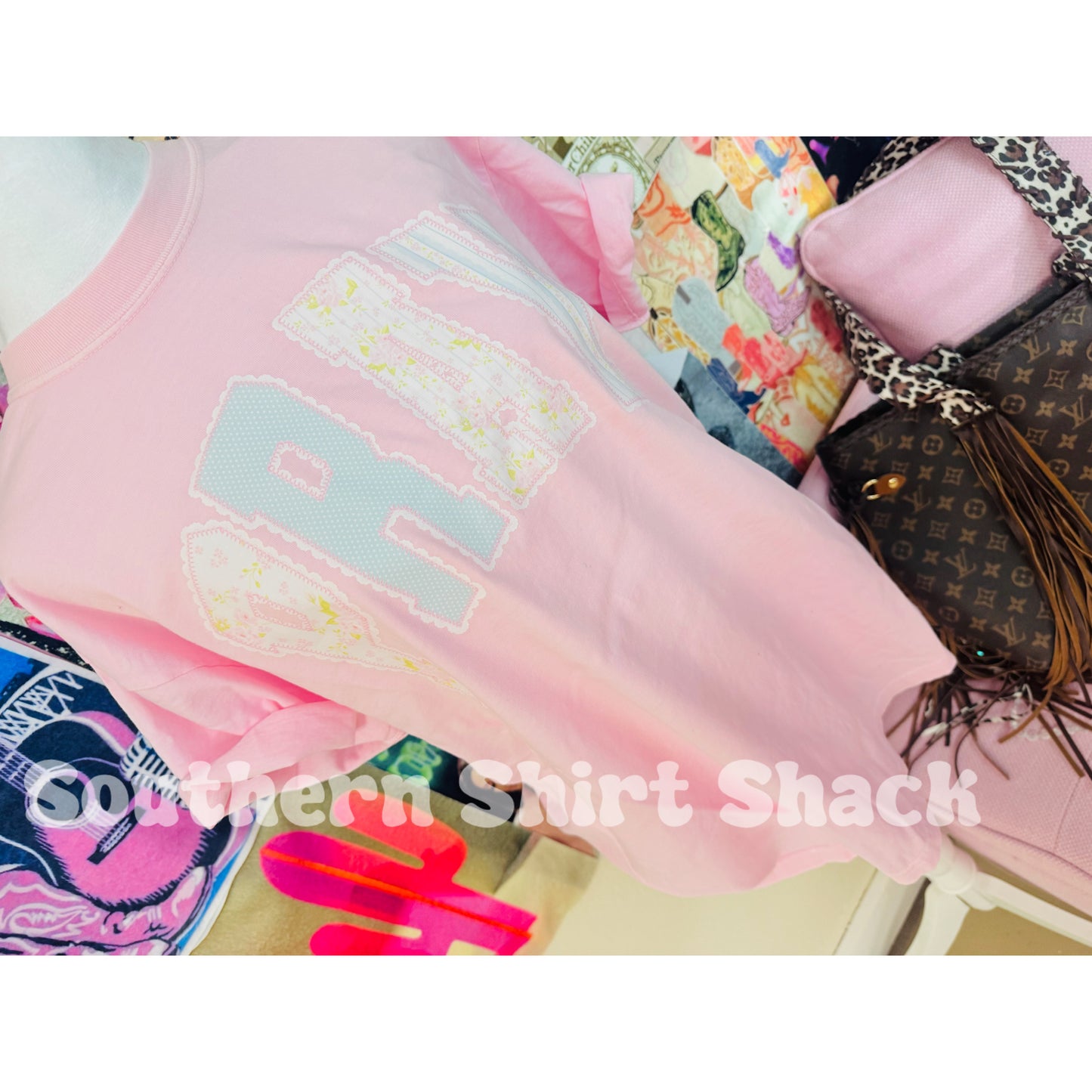 Fancy Floral PRAY Comfort Colors tee | Blossom