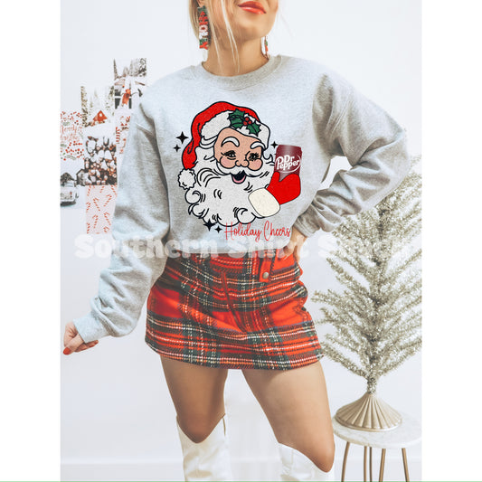 Dr. Pepper Santa | Ash Gray Sweatshirt