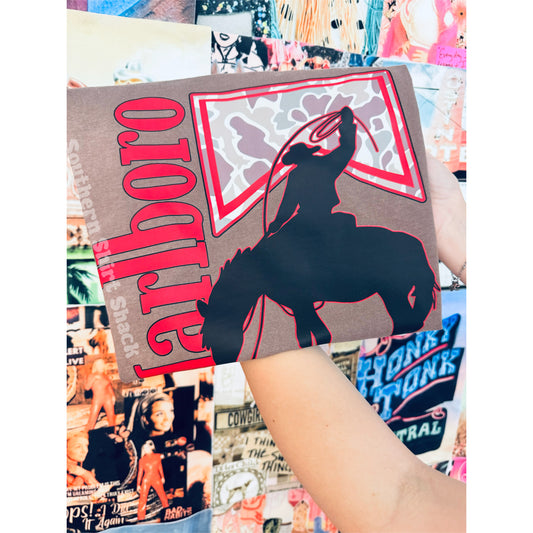 Duck Camo Marlbor0 Cowboy Comfort Colors tee | Espresso