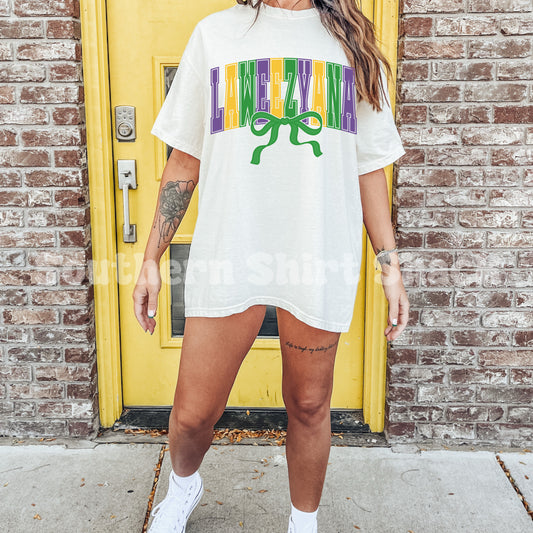 Laweezyana Mardi Gras Comfort Colors tee | Ivory