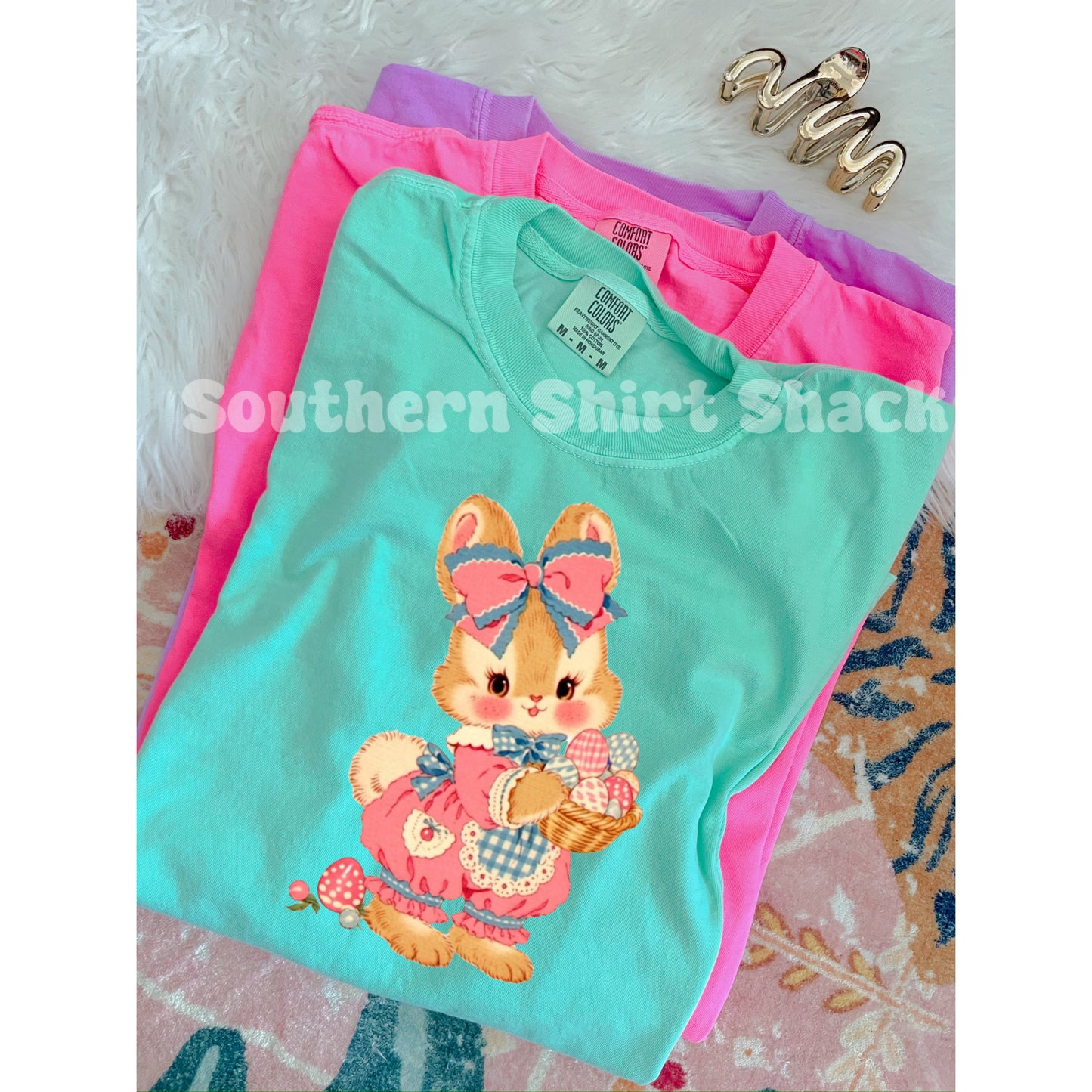 Vintage Easter Bunny Comfort Colors tee | Island Reef