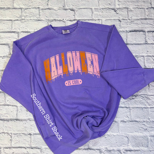 Halloween is Cool | Violet Comfort Colors Sweatshirt