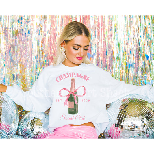 Champagne Social Club | White Sweatshirt