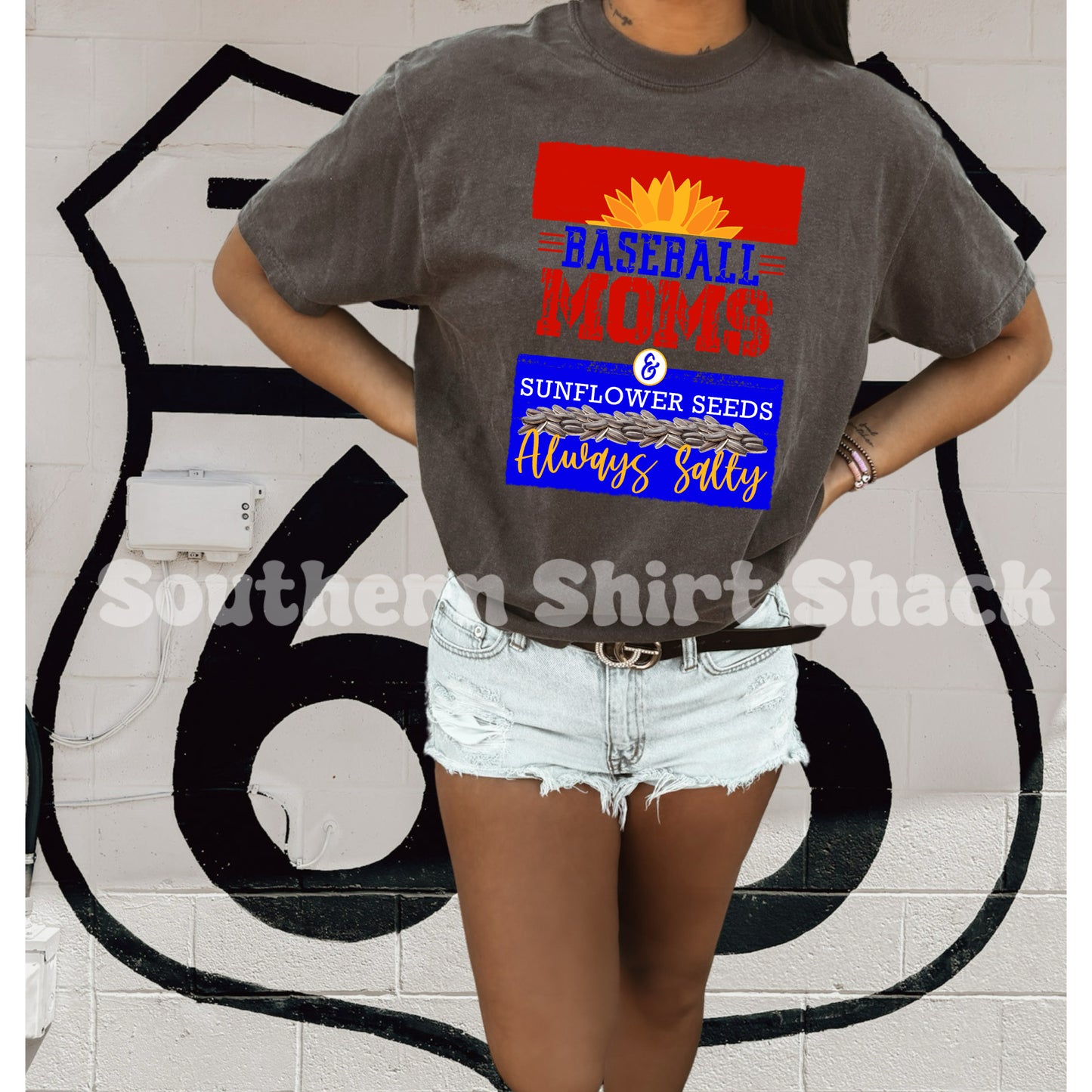 Baseball Moms & Sunflower Seeds | Pepper Comfort Colors Tee