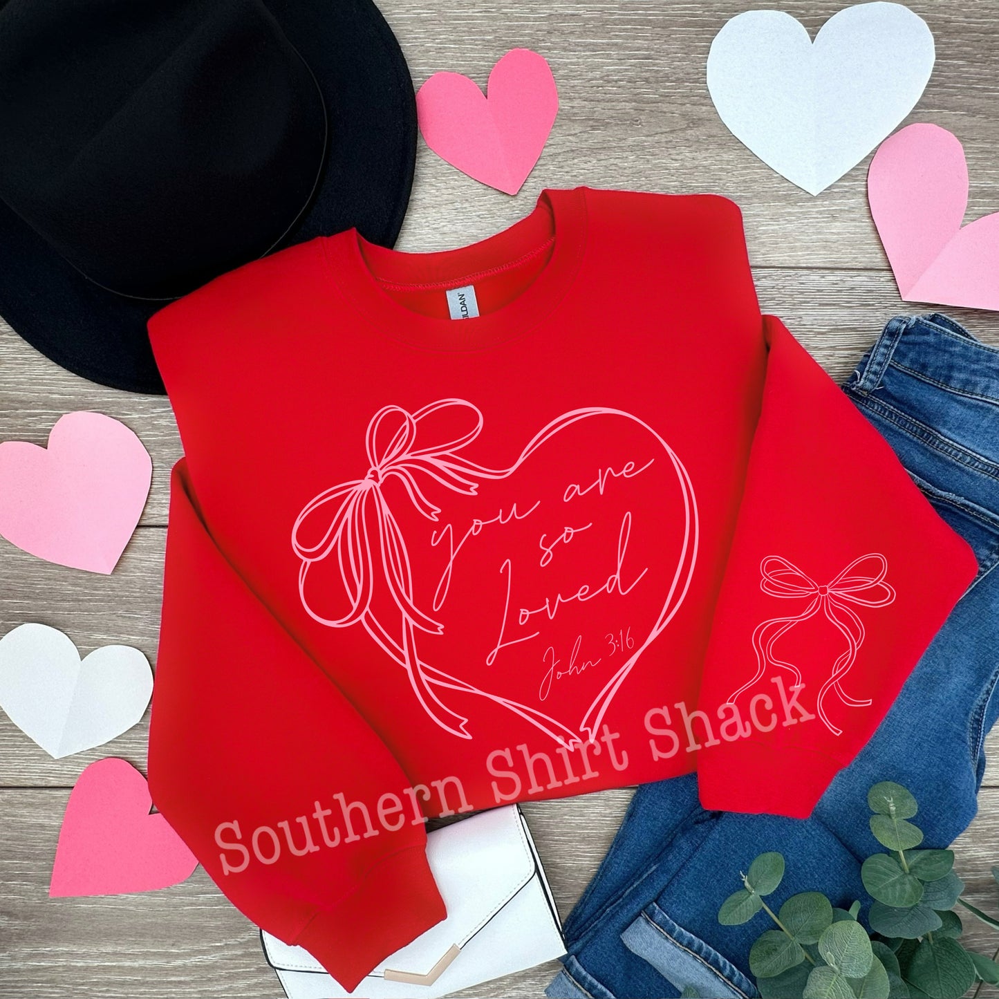 You are so Loved ~ John 3:16 | Red Sweatshirt