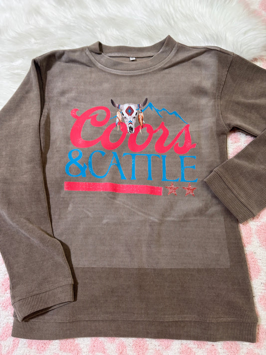 OOPSIE beer cattle corded sweater | M | READY TO SHIP