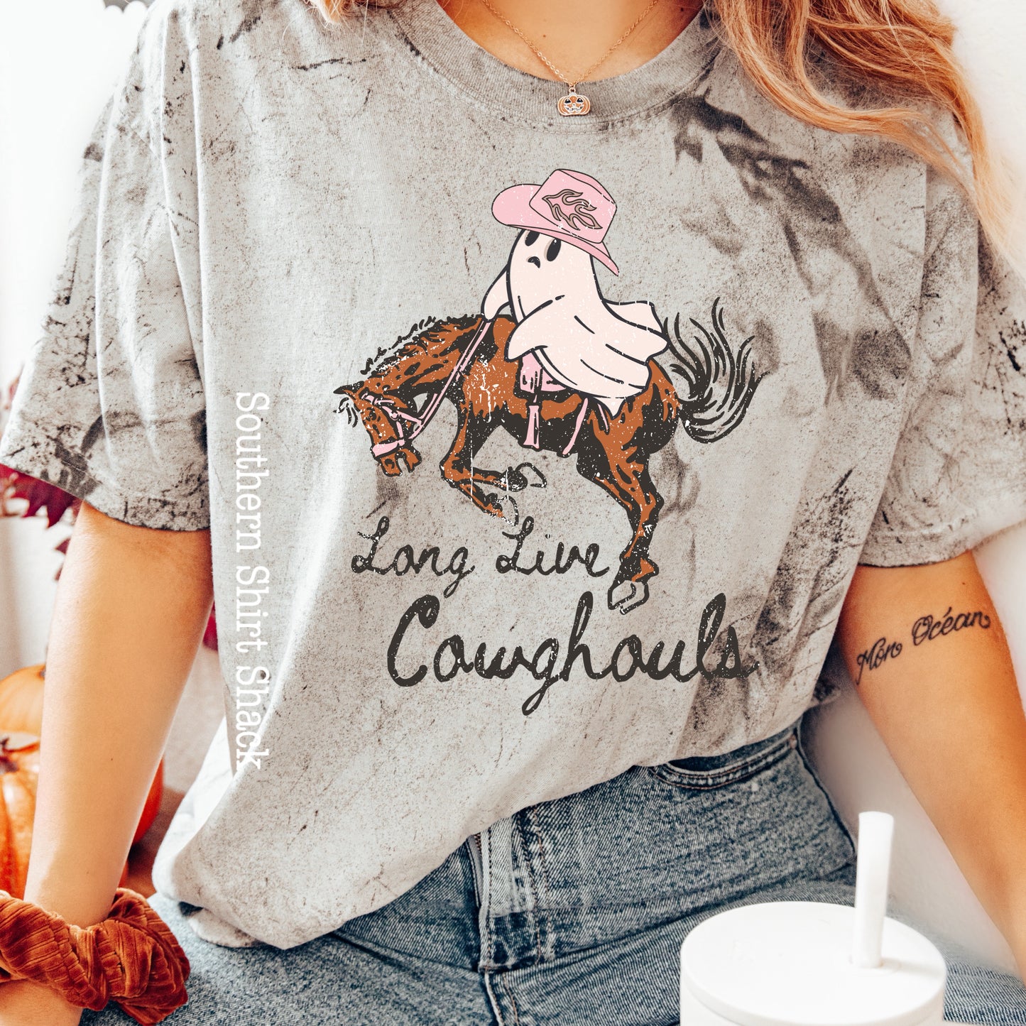 Long Live Cow Ghouls | Smoke mineral wash  CC tee