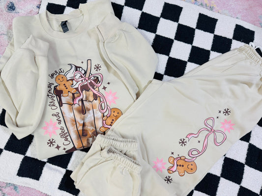 Coffee & Christmas Spirit Sweat Set