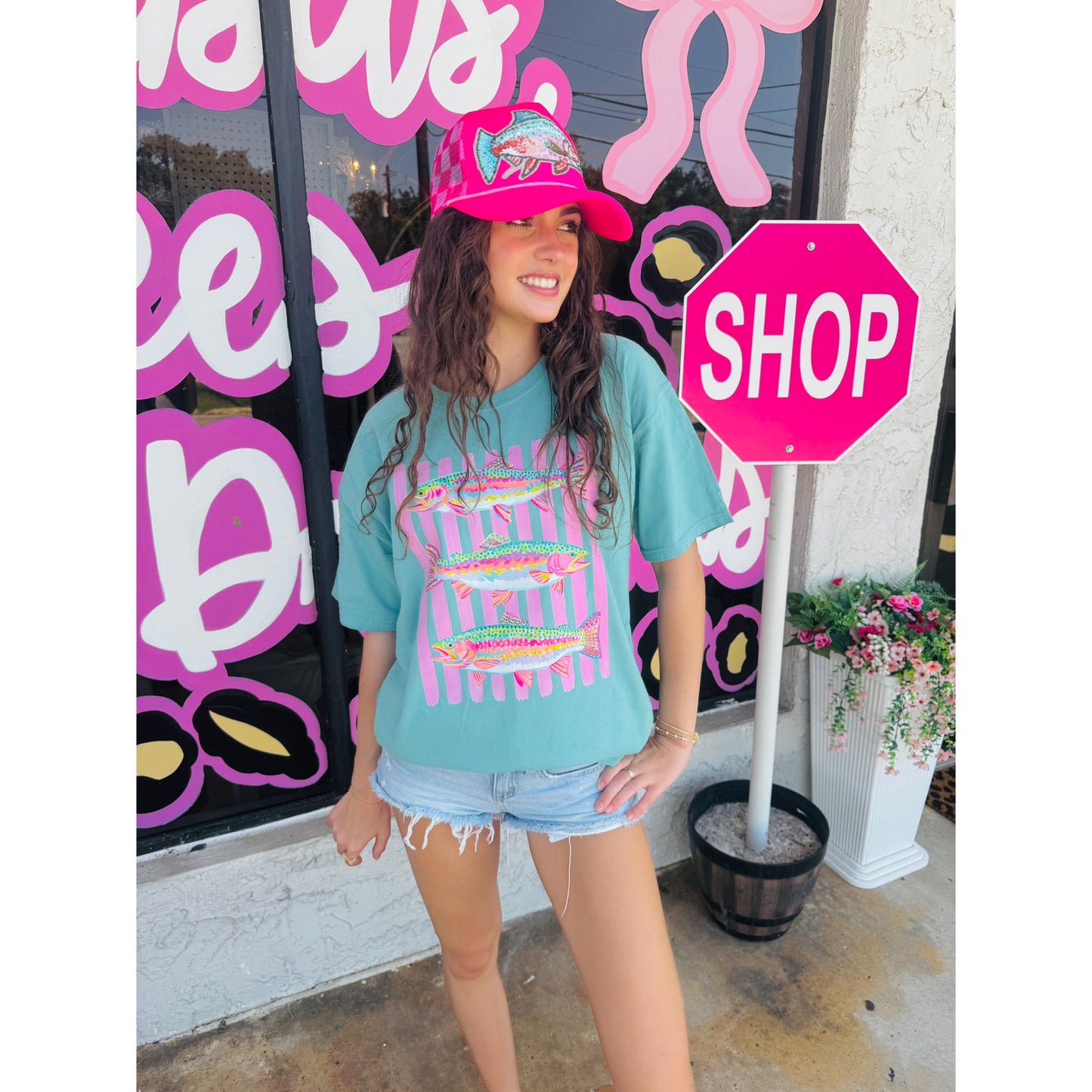 Colorful Fish Trio | Spanish Moss Comfort Wash Tee