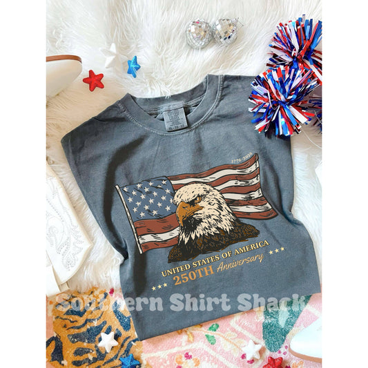 USA Eagle | Pepper Comfort Colors Tee