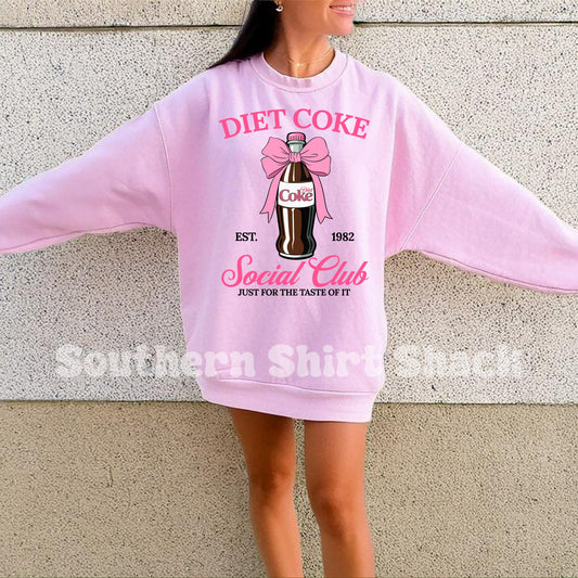 Pink Diet Cola Social Club Light Pink Sweatshirt