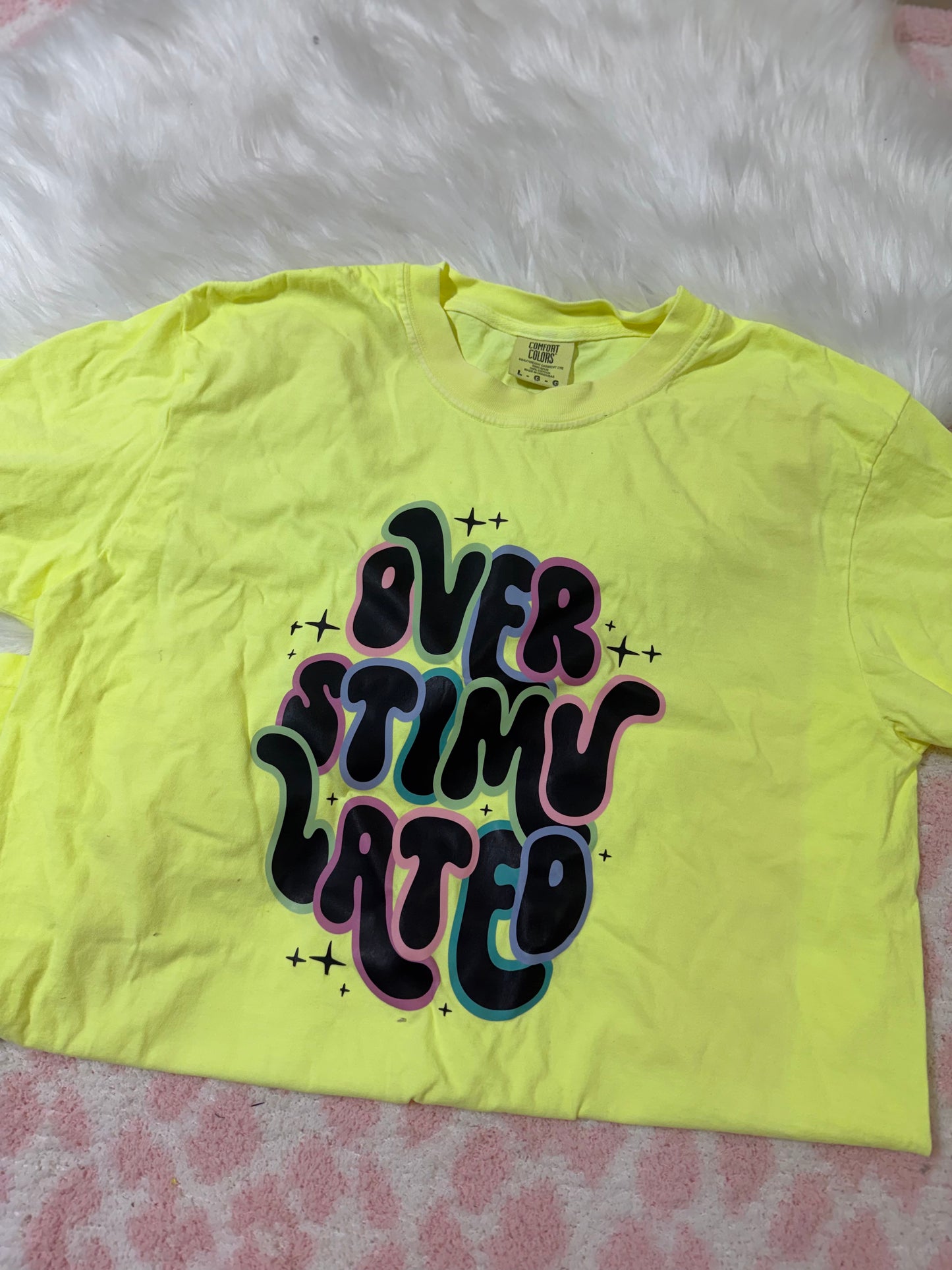 OOPSIE overstimulated tee  | L | READY TO SHIP