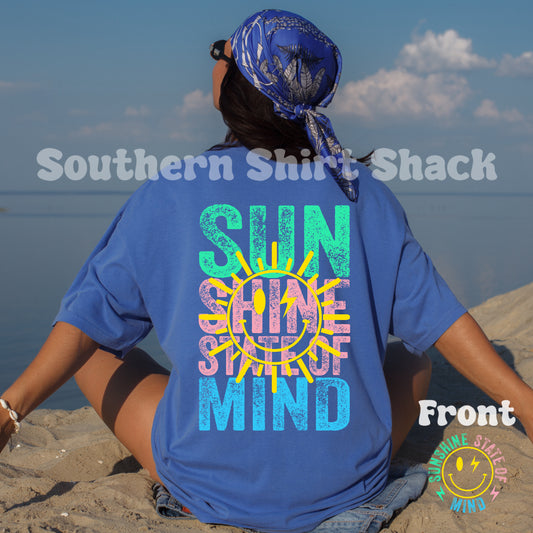 Sunshine on my mind Comfort Colors tee | Flo blue