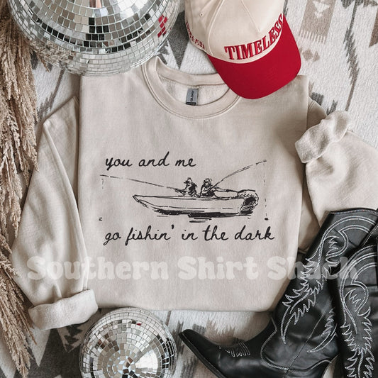 Fishin in the dark Sweatshirt | Sand