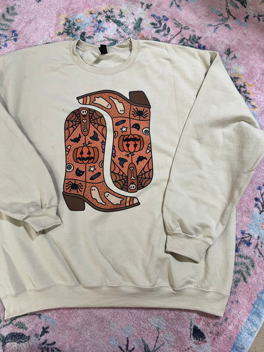 OOPSIE halloween boots sweatshirt | 2x | READY TO SHIP
