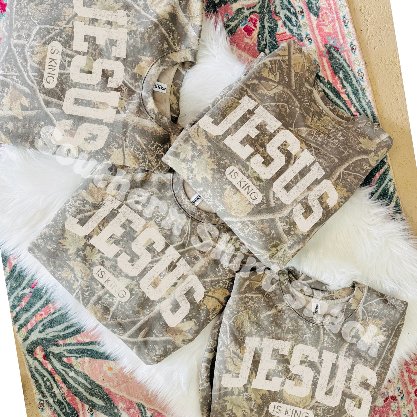 Jesus is King | Deadwood Camo Sweatshirt
