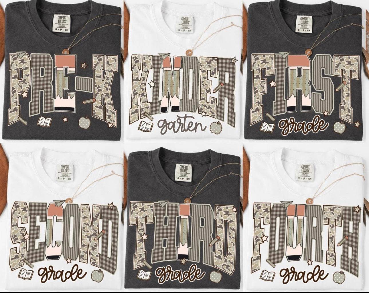 Camo Back To School Grade Youth Size tee | ADD GRADE AND SHIRT COLOR IN NOTES BEFORE CHECKOUT