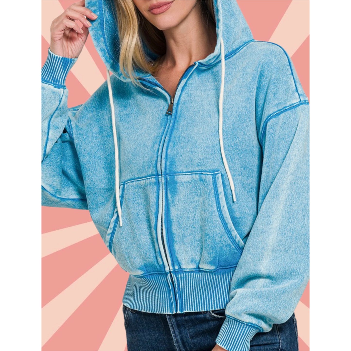 The Courtney Zip Up Hoodie (ready to ship!)