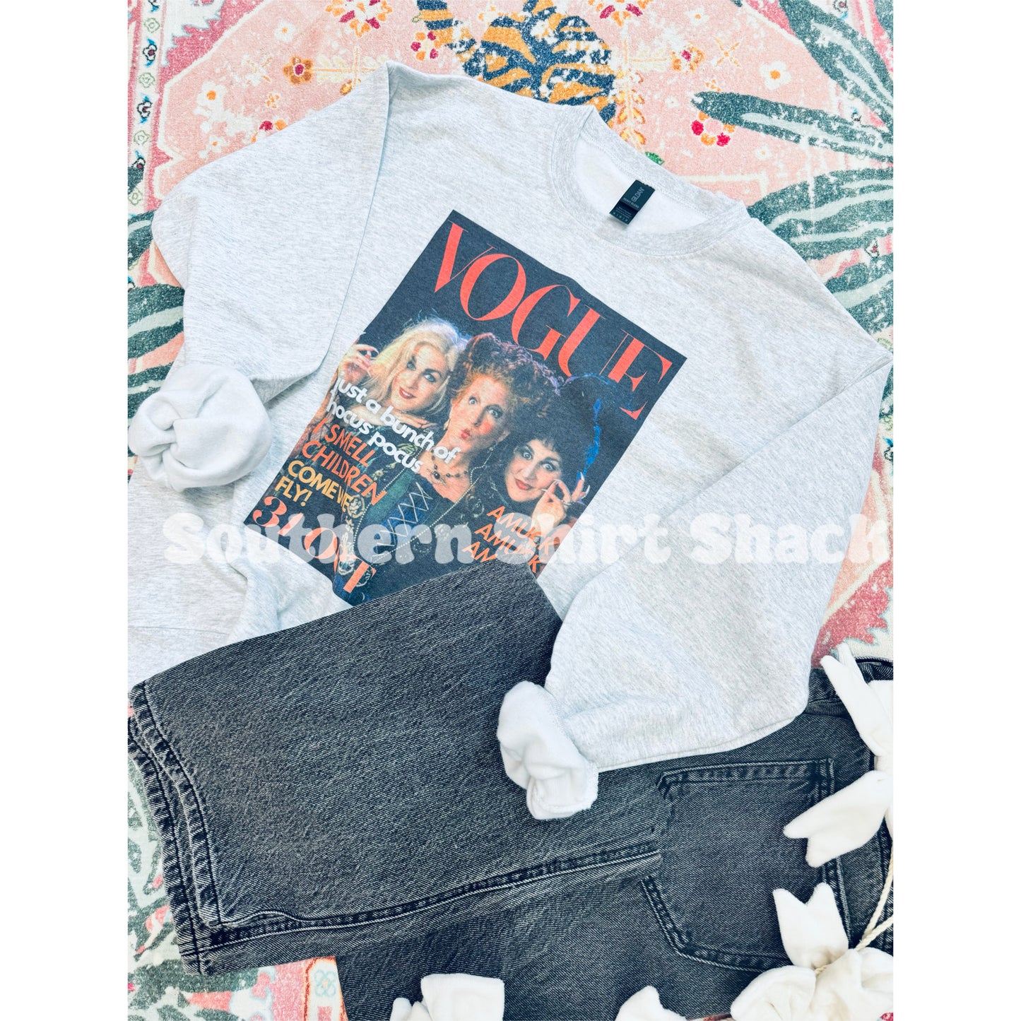 Halloween Magazine Cover Sweatshirt | Ash Gray