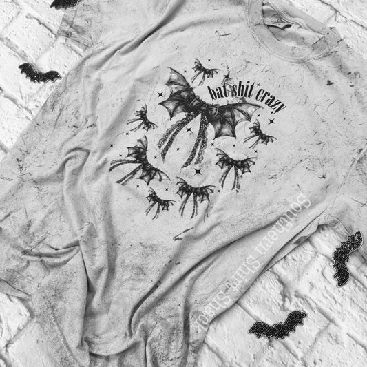 Bat sh!t crazy| Smoke mineral wash CC tee