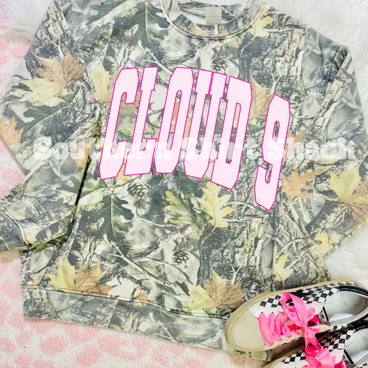 Pink Cloud 9 Camo Sweatshirt
