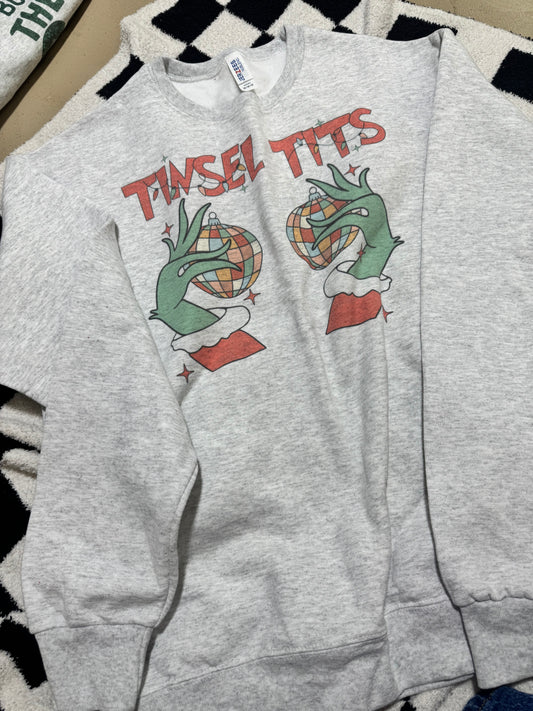 Tinsel tits sweatshirt | s | READY TO SHIP