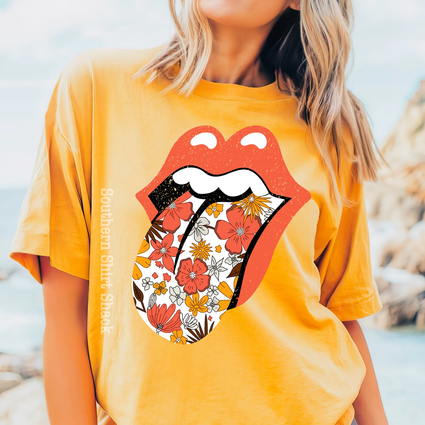 Groovy Flower Rollinggg Stones CC tee