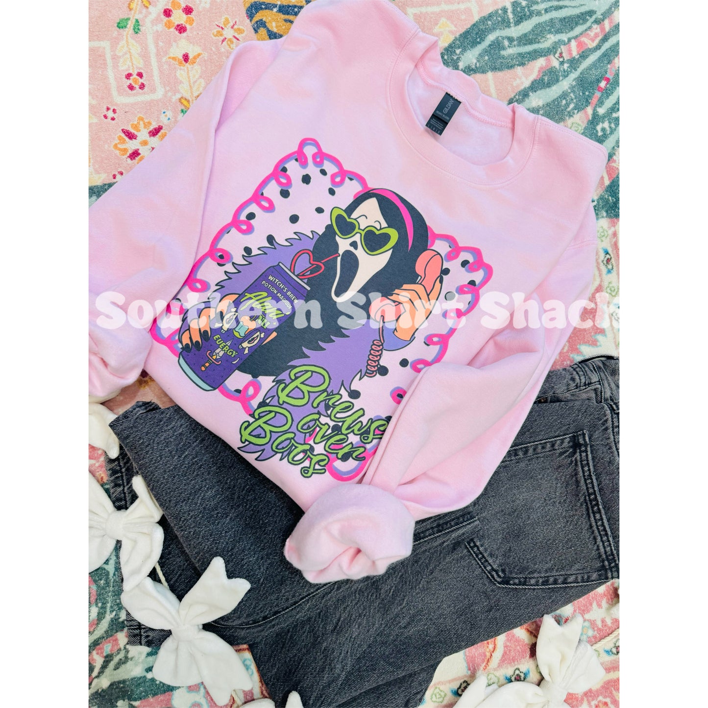 Brews over Boos | Light Pink Sweatshirt