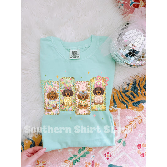 Easter Weenie Dogs Comfort Colors tee | Island Reef