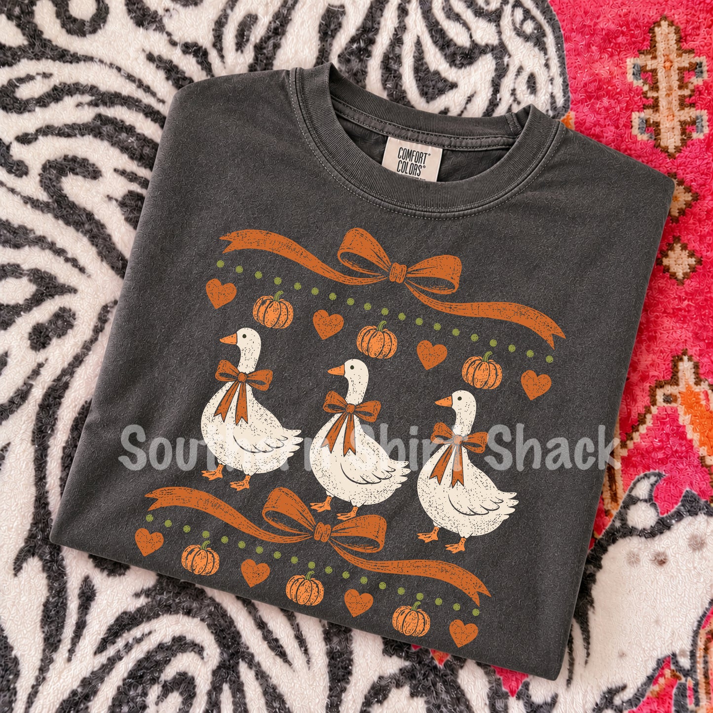 Fall Geese Aestetic | Pepper Comfort Colors tee