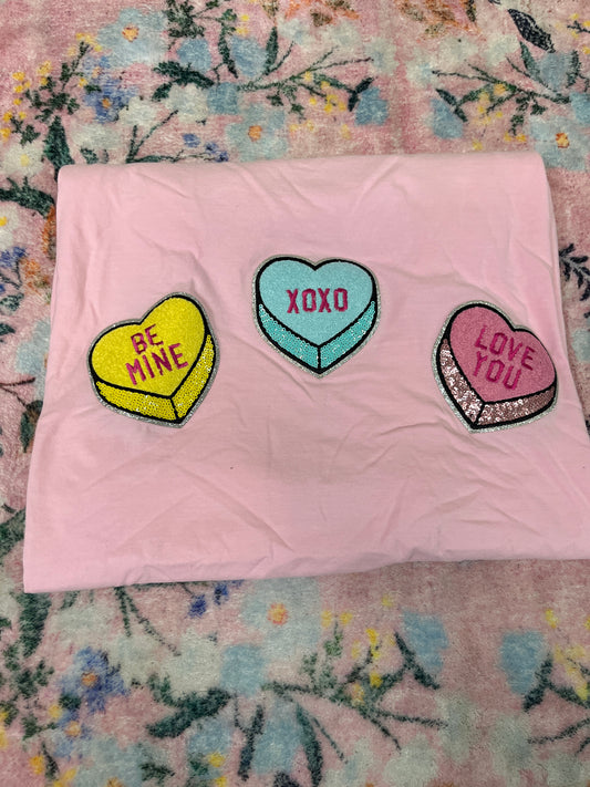 Oopsie candy heart packets cc tee size 4x