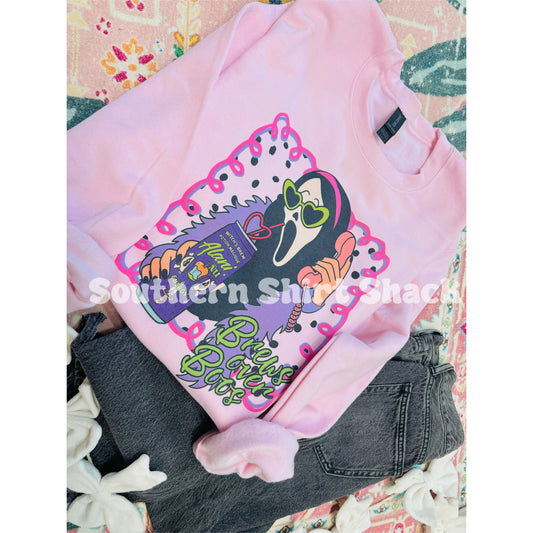 Brews over Boos | Light Pink Sweatshirt