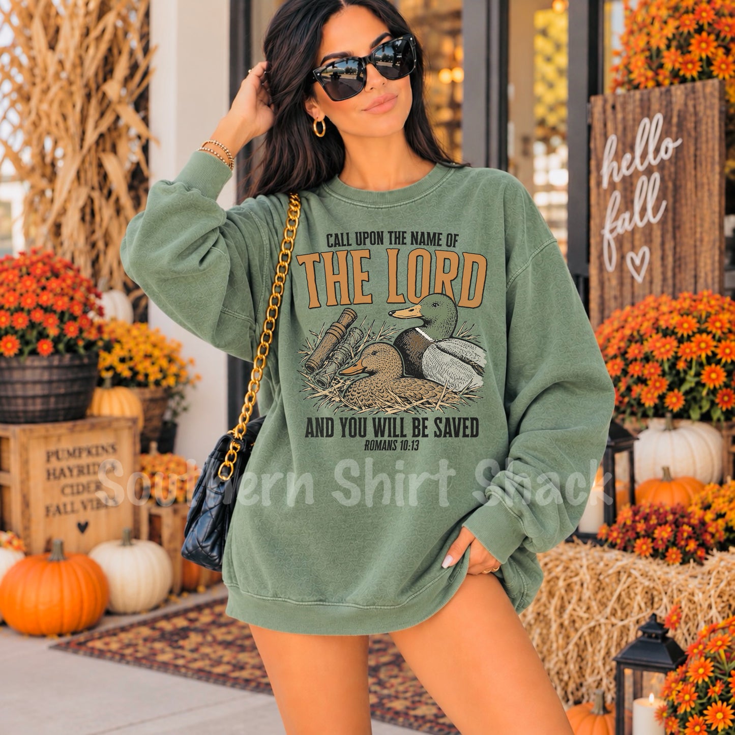Call upon the Lord Comfort Colors Sweatshirt | Light Green