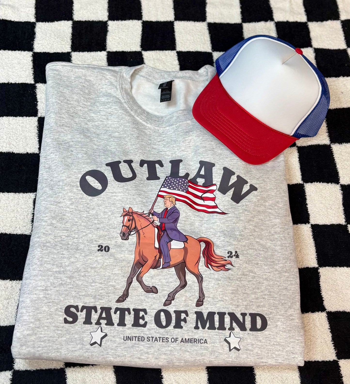 Trump outlaw sweatshirt - Large READY TO SHIP