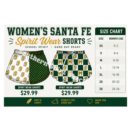 Women’s Santa Fe Spirit Wear Shorts | PRE ORDER