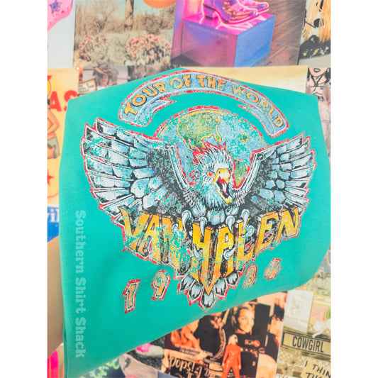 V@N HALEN Comfort Colors tee | Island Green