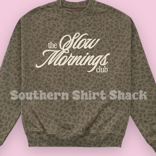 Slow Mornings Club | Leopard Sweatshirt
