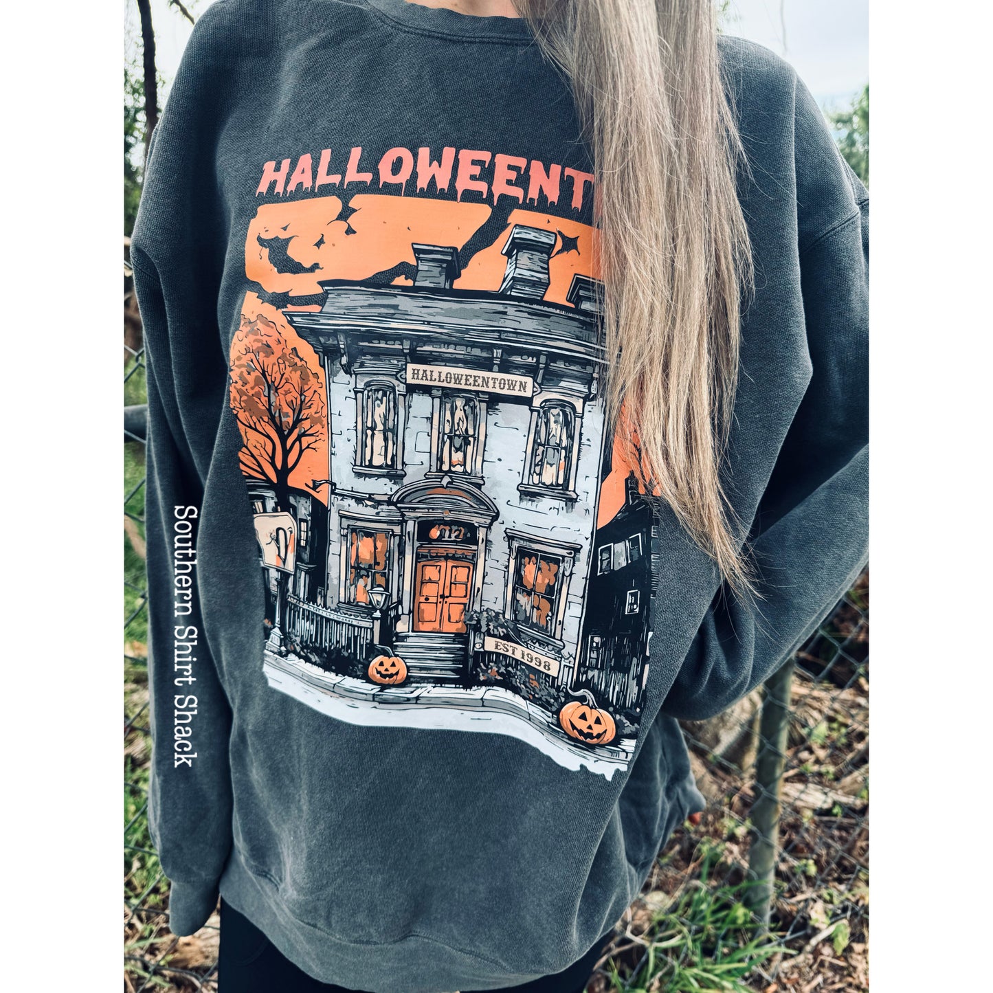 Spooky Halloweentown | Pepper Comfort Colors Sweatshirt