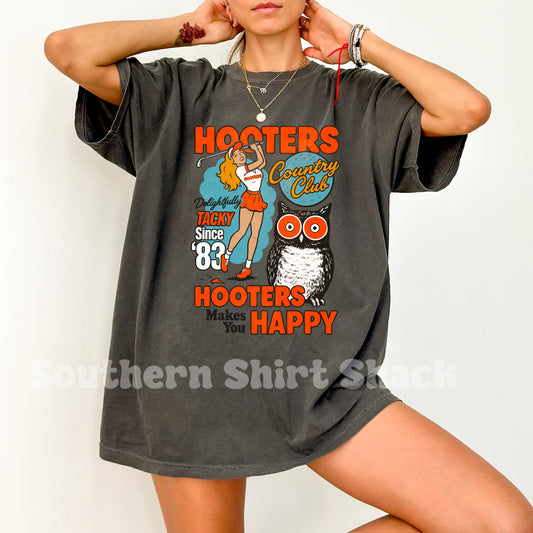 H00TERS golf babe | Pepper Comfort Colors Tee