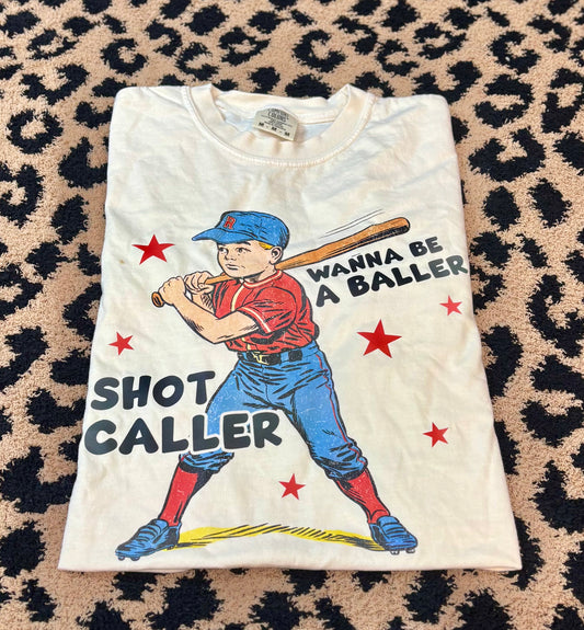 Oopsie shot caller baseball cc shirt | MEDIUM | READY TO SHIP