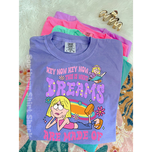 Groovy Lizzie what dreams are made of | Violet comfort colors tee