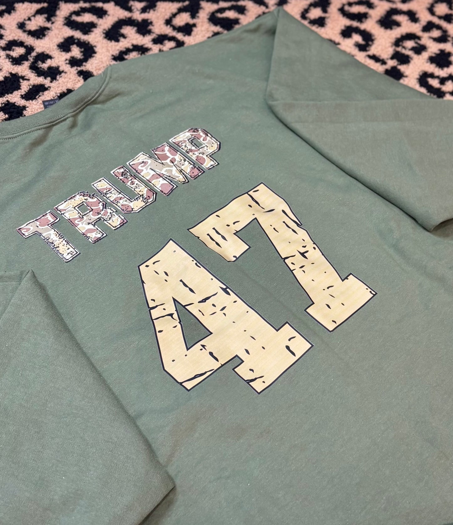 Camo TRUMP 47 sweatshirt -  2XLarge READY TO SHIP