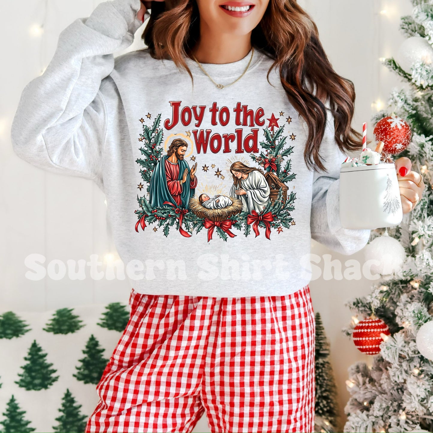Joy To The World | Ash Gray Sweatshirt