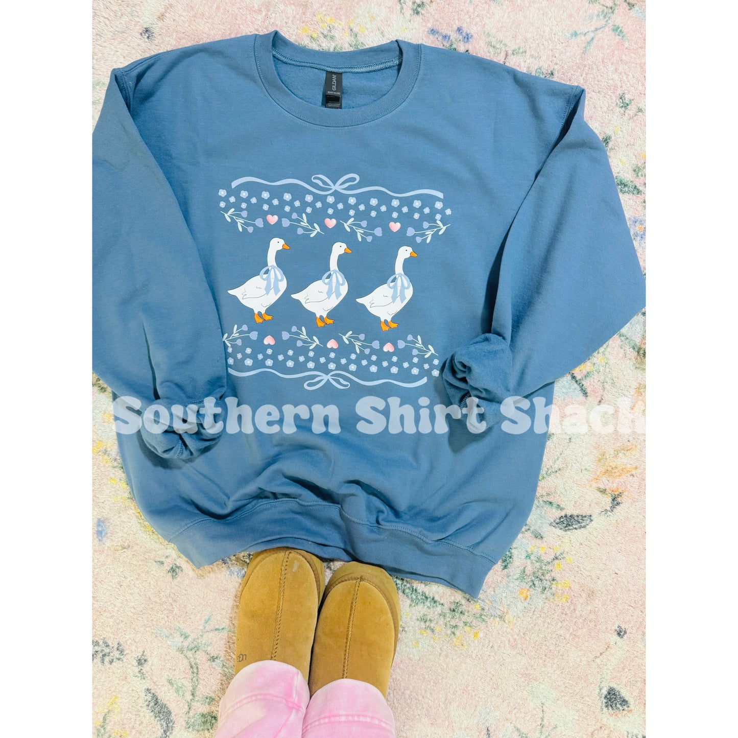 Coquette Goose | Indigo Sweatshirt