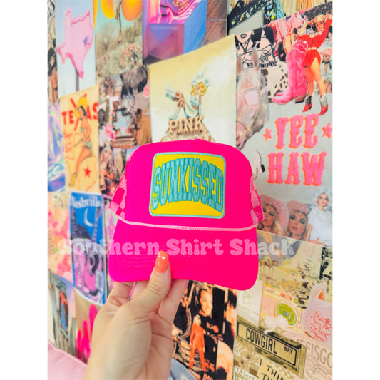 Sunkissed Checkered Mesh Trucker Hat | ready to ship