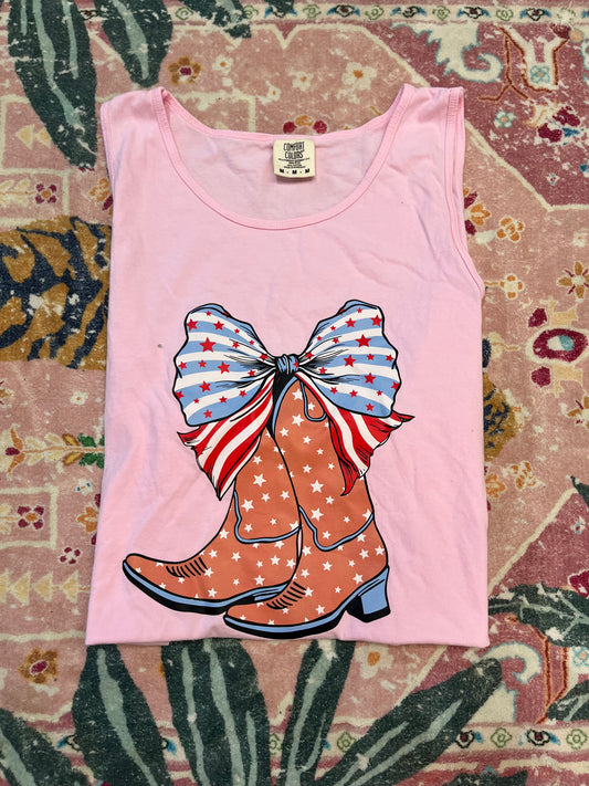 OOPSIE cowgirl boots cc TANK     | Medium | READY TO SHIP