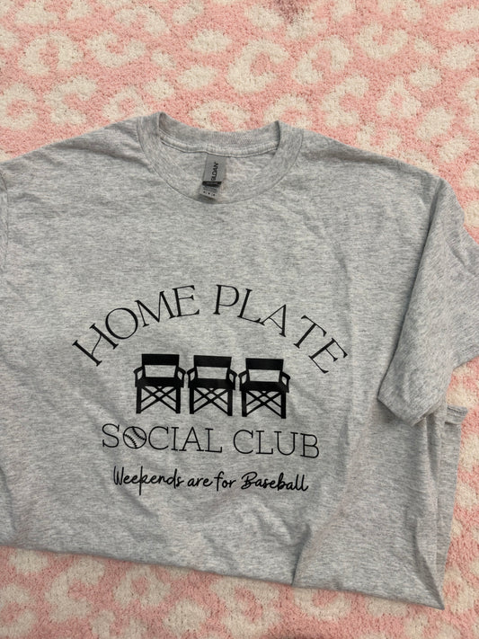 Home plate social club T shirt | m | READY TO SHIP