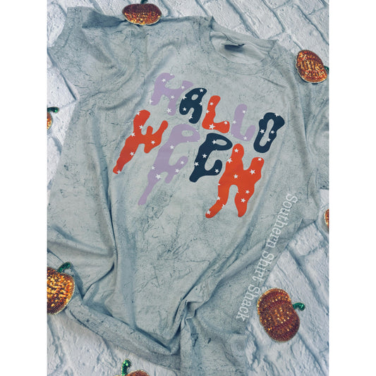 Drippy Halloween | Smoke mineral wash CC tee