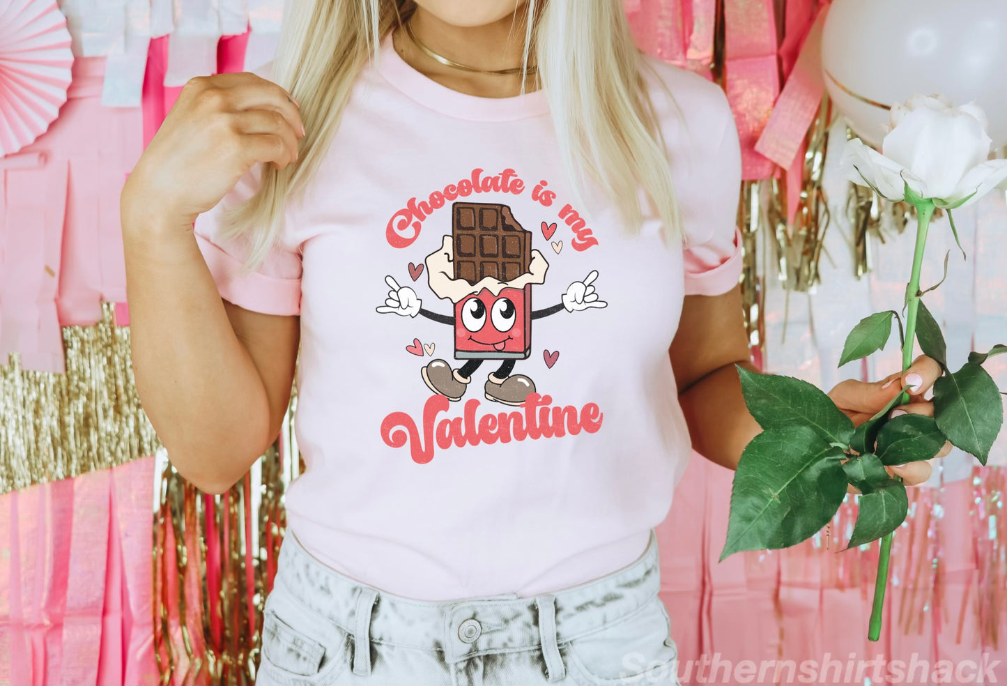 Chocolate is my Valentine | Bella canvas tee