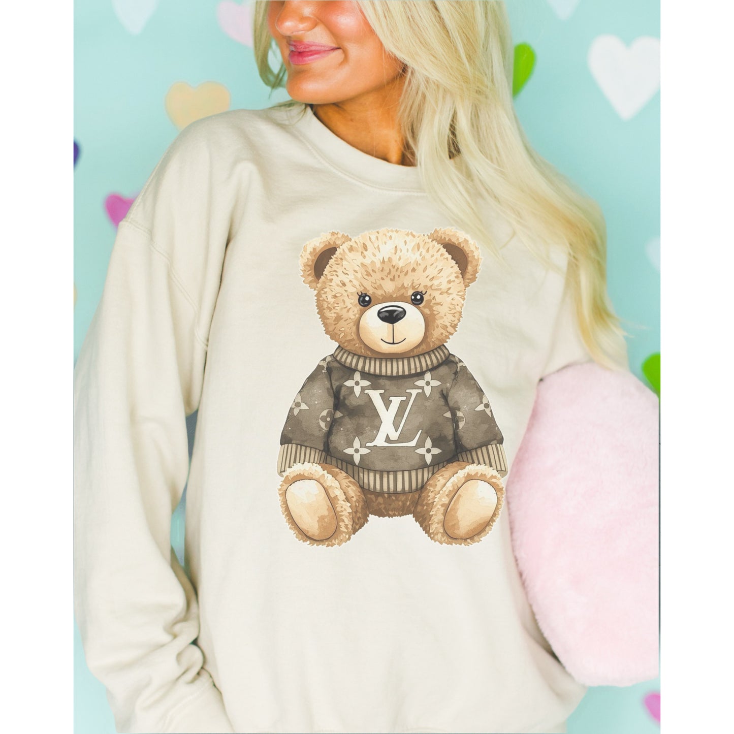 Boujee Teddy Sweatshirt | Sand